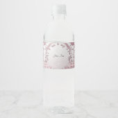Étiquette Pour Bouteilles D'eau Unique Étiquette de bouteille d'eau rose (Devant)