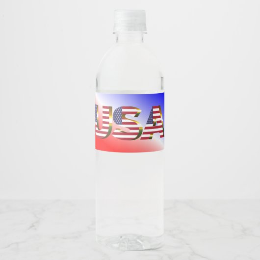 ÉTIQUETTE POUR BOUTEILLES D'EAU USA (Devant)