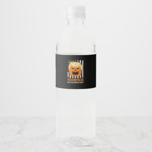 Étiquette Pour Bouteilles D'eau Usa Trumpkin Garder Halloween Grande drôle