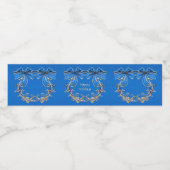 Étiquette Pour Bouteilles D'eau Vacances Blue Gold (Étiquettes simples)