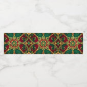 Étiquette Pour Bouteilles D'eau Vacances de Noël Rouge Vert (Étiquettes simples)