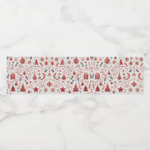 Étiquette Pour Bouteilles D'eau Vacances Décoratives Blanc Rouge (Étiquettes simples)