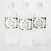 Étiquette Pour Bouteilles D'eau Vache noire Imprimer Vache Baby shower de veau (Bouteilles)