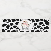 Étiquette Pour Bouteilles D'eau Vache noire Imprimer Vache Baby shower de veau (Étiquettes simples)