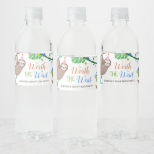 Étiquette Pour Bouteilles D'eau Vaut la bouteille d'eau de la partie d'adoption d'