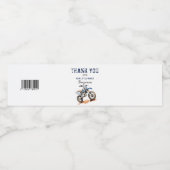 Étiquette Pour Bouteilles D'eau Vélo Bleu Dirt Anniversaire (Étiquettes simples)