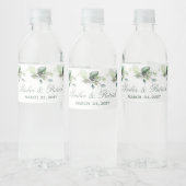 Étiquette Pour Bouteilles D'eau Verdure aquarelle, Mariage feuille eucalyptus (Bouteilles)