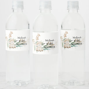 Étiquette Pour Bouteilles D'eau Vert doux petit agneau