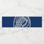 Étiquette Pour Bouteilles D'eau Vierge Marie, dentelle blanche, bleu marine (Étiquettes simples)