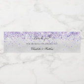 Étiquette Pour Bouteilles D'eau Violet lavande argent mariage merci (Étiquettes simples)