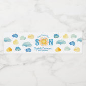 Étiquette Pour Bouteilles D'eau Voici le Baby shower du Fils (Étiquettes simples)