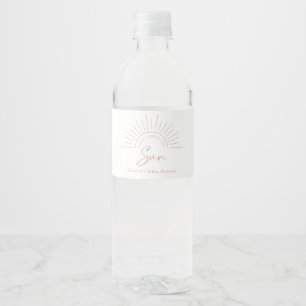 Étiquette Pour Bouteilles D'eau Voici Le Baby shower Sun Boho