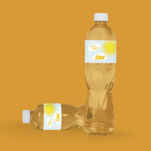 Étiquette Pour Bouteilles D'eau Voici venir le fils Garçon Baby Shower