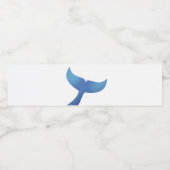 Étiquette Pour Bouteilles D'eau Voile de baleine à bosse V2 (Étiquettes simples)