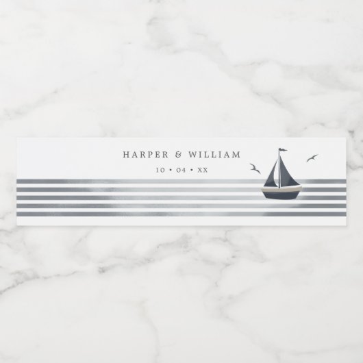 Étiquette Pour Bouteilles D'eau Voilier (Étiquettes simples)