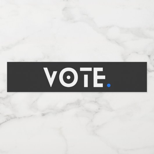 Étiquette Pour Bouteilles D'eau Vote Période bleue (Étiquettes simples)