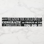 Étiquette Pour Bouteilles D'eau Vous l'avez fait noir et blanc (Étiquettes simples)