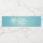 Étiquette Pour Bouteilles D'eau Vraiment Turquoise Dandelion, Parti (Étiquettes simples)