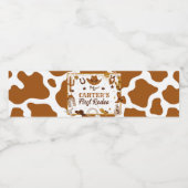 Étiquette Pour Bouteilles D'eau Western 1er Rodeo fête d'anniversaire (Étiquettes simples)