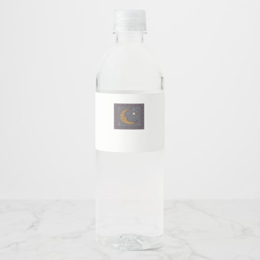 Étiquette Pour Bouteilles D'eau Whimsigoth Moon Classic (Devant)