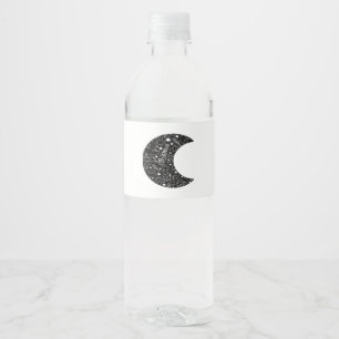 Étiquette Pour Bouteilles D'eau Whimsigoth Witch Moon Wicca Kawaii Goth Tattoo Ast
