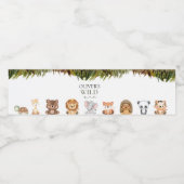 Étiquette Pour Bouteilles D'eau Wild un thème safari premier anniversaire (Étiquettes simples)