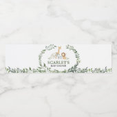Étiquette Pour Bouteilles D'eau Woodland Animals Botanical Baby Shower  (Étiquettes simples)
