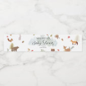 Étiquette Pour Bouteilles D'eau Woodland Animals Fall Baby Shower (Étiquettes simples)