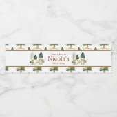 Étiquette Pour Bouteilles D'eau Woodland Wolf fête d'anniversaire (Étiquettes simples)