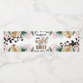 Étiquette Pour Bouteilles D'eau Young Wild & Three Empreinte de léopard Safari Ann (Étiquettes simples)