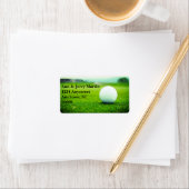 Étiquette pour golfeurs golf balle design art sur green étiq (En situation)