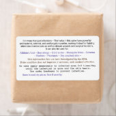 Étiquette pour le dos du pot de salve. (En situation)