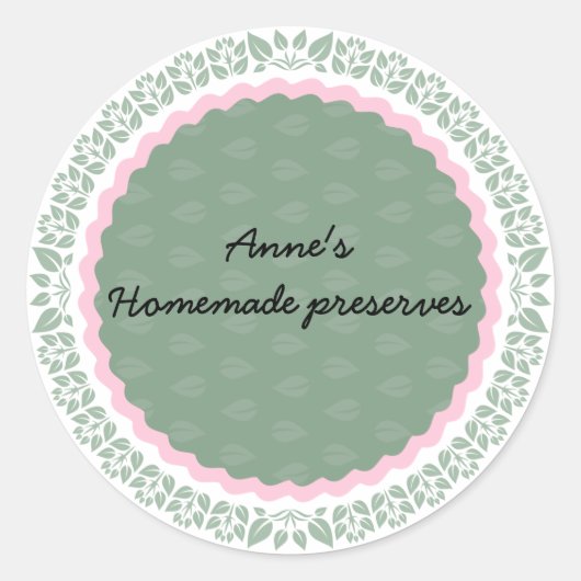 Étiquette pour les conserves faites maison IV (Devant)