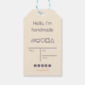 Étiquette pour les produits faits à la main avec l (Dos)
