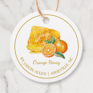 Étiquette pour Miel de Orange Infusé en Alvéole