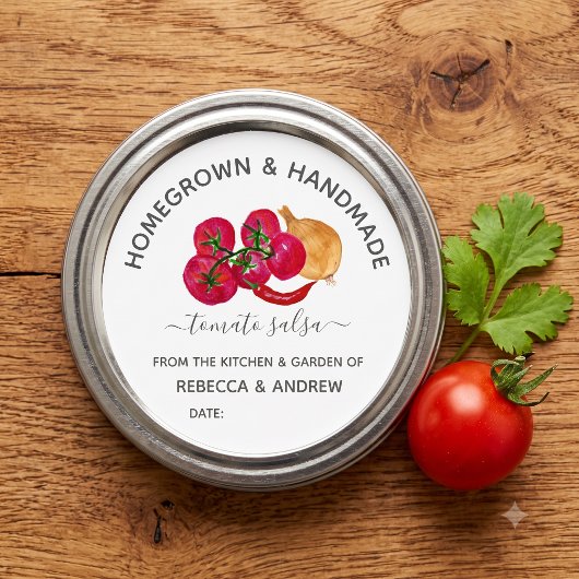 Étiquette pour pot Mason de Salsa de Tomate Chill