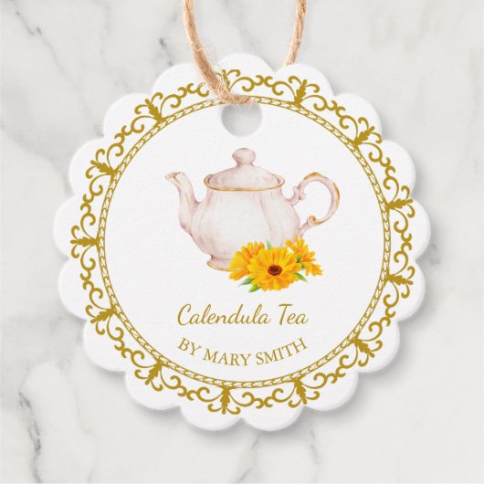 Étiquette pour Thé à la Calendula Faite Maison Thé (Devant)