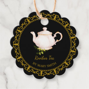 Étiquette pour Théière Vintage Thé Rooibos Fait Ma