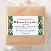 Étiquette pour une bouteille de salve (En situation)