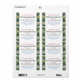 Étiquette pour une bouteille de salve (Feuille entière)