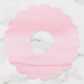 Étiquette Pour Verre De Vin 50 & Fabulous Chat, rose et gris, 50e anniversaire (Dos)