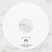 Étiquette Pour Verre De Vin À l'amour, flûtes de champagne (Devant)