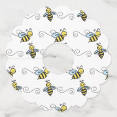 Étiquette Pour Verre De Vin Abeilles (Devant)