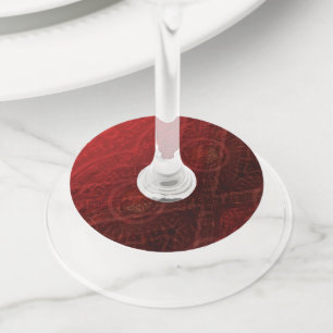 Étiquette Pour Verre De Vin Acceptation   Médaillons de méditation rouge