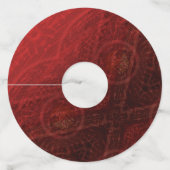 Étiquette Pour Verre De Vin Acceptation | Médaillons de méditation rouge (Devant)