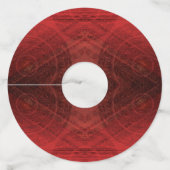 Étiquette Pour Verre De Vin Acceptation | Médaillons de méditation rouge (Dos)