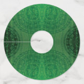 Étiquette Pour Verre De Vin Acceptation | Médaillons de méditation verte (Dos)