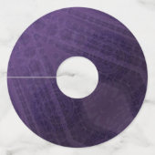 Étiquette Pour Verre De Vin Acceptation | Médaillons de méditation violette (Devant)