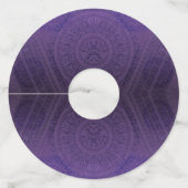 Étiquette Pour Verre De Vin Acceptation | Médaillons de méditation violette (Dos)