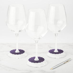 Étiquette Pour Verre De Vin Acceptation Motif Boho violet écectique